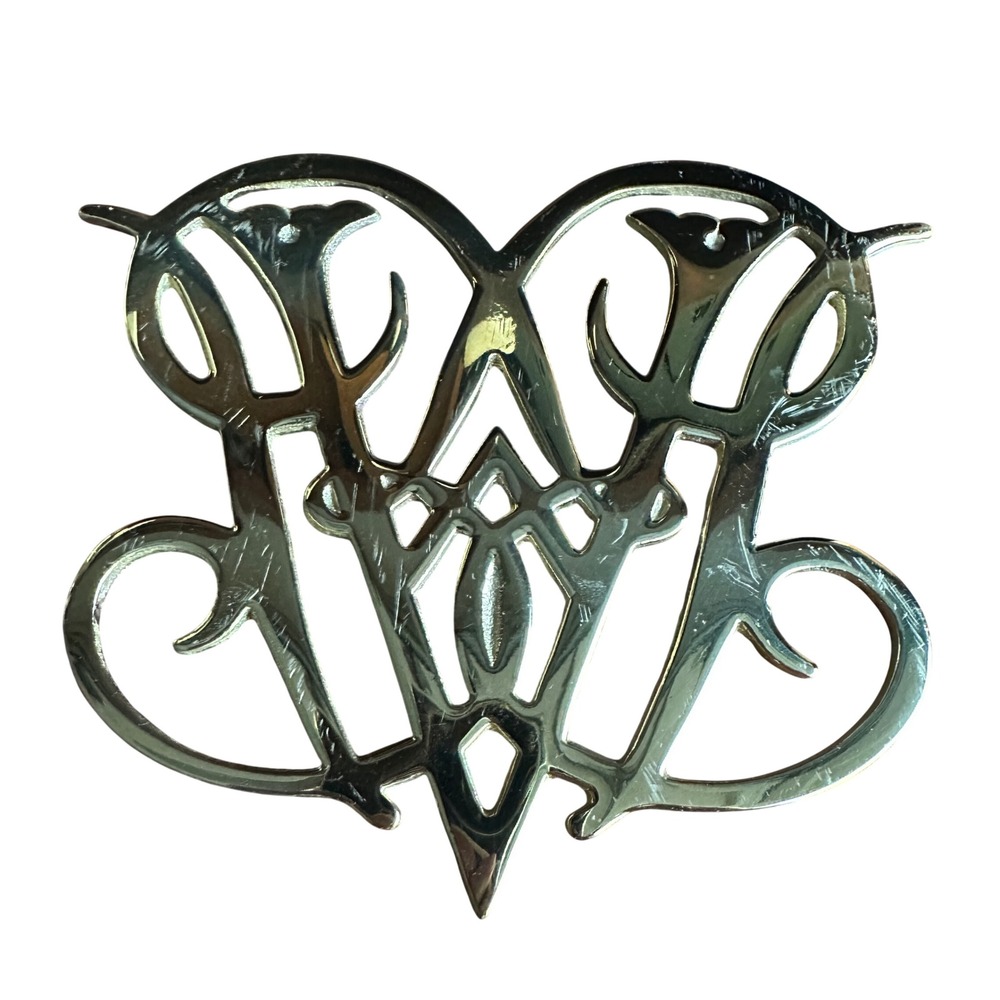 Virginia Metalcrafters Trivet Brass Colonial Williamsburg Cypher 1950 CW10-8